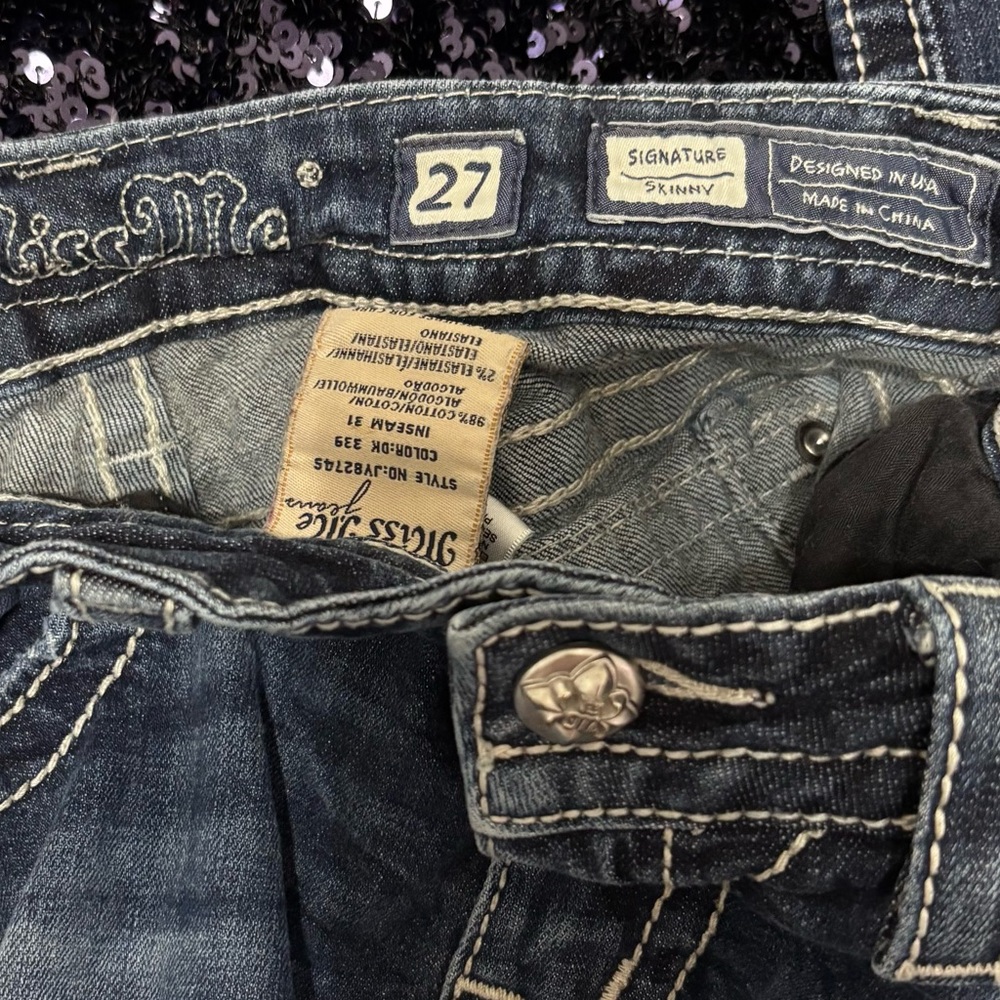 Miss Me Dark Blue Skinny Jeans - Picture 6 of 10